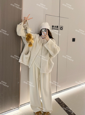 ENFUR |  美神降临 紫标短二水貂月牙口袋皮草外套 GG79152