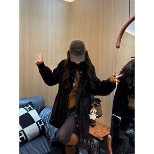 小圆领羊皮皮衣外套GG77209 设计师款 ENFUR 浆果花园