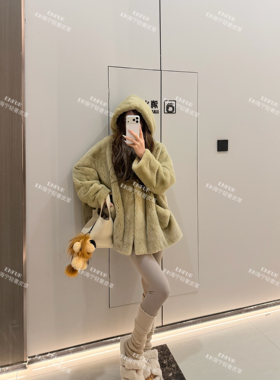 ENFUR | 月光末石  连帽款大斗篷水貂皮草外套 GG23062