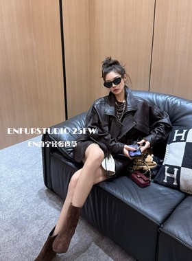 ENFUR | 杨树林2.0 英胚自然摔泡绵羊皮皮衣外套GG77200时尚