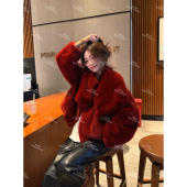 ENFUR 巴塞罗那 进口紫金短二大披肩水貂皮草外套GG79179