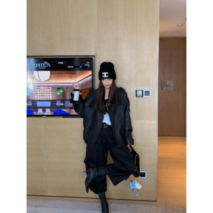 英胚头层羊皮皮夹克GG77218 伦敦街头 ENING