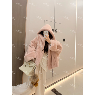 ENFUR 毛绒绒紫金级连帽水貂皮草外套GG79166 柏林少女