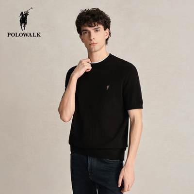 POLOWALK短袖针织衫毛衣商务休闲