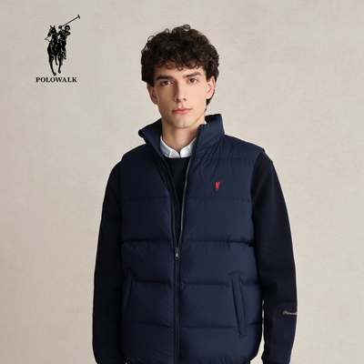 POLOWALK2025秋季保罗新品男式休闲保暖户外羽绒马甲AT7W44100391