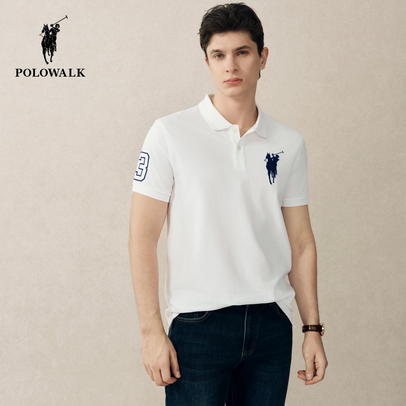 POLOWALK夏季新品男式简约时尚百搭舒适男短袖POLO衫BXUW52200081