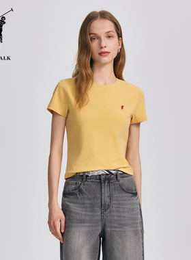 POLOWALK女装新款时尚推荐夏季新品女式时尚短袖圆领AT9W52E21031
