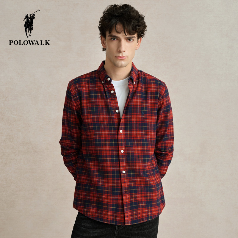 POLOWALK男装2024新品秋冬长袖衬衫外套秋季商场新款AP1W44250531,男装,衬衫,淘宝优惠券,粉丝福利购,淘宝优惠卷