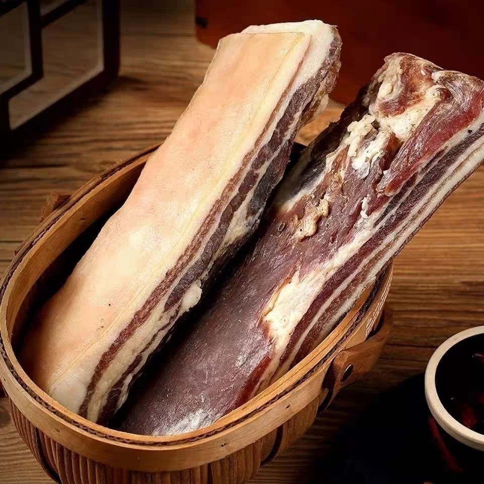 河南特产腊肉咸肉五花肉农家手工盐制咸货风干腌肉本地散养黑猪肉