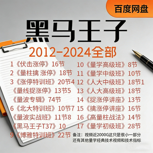 黑马王子全部云讲堂量学涨停密码伏击涨停战法指标教学视频教程