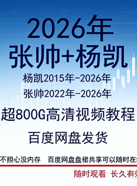 2026年张帅杨凯800G解盘技术视频教程智慧双创机构多空筹码流动