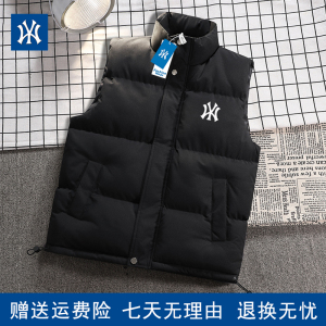 奥莱潮牌马甲男秋季新款立领休闲运动保暖背心潮牌韩版羽绒棉坎肩