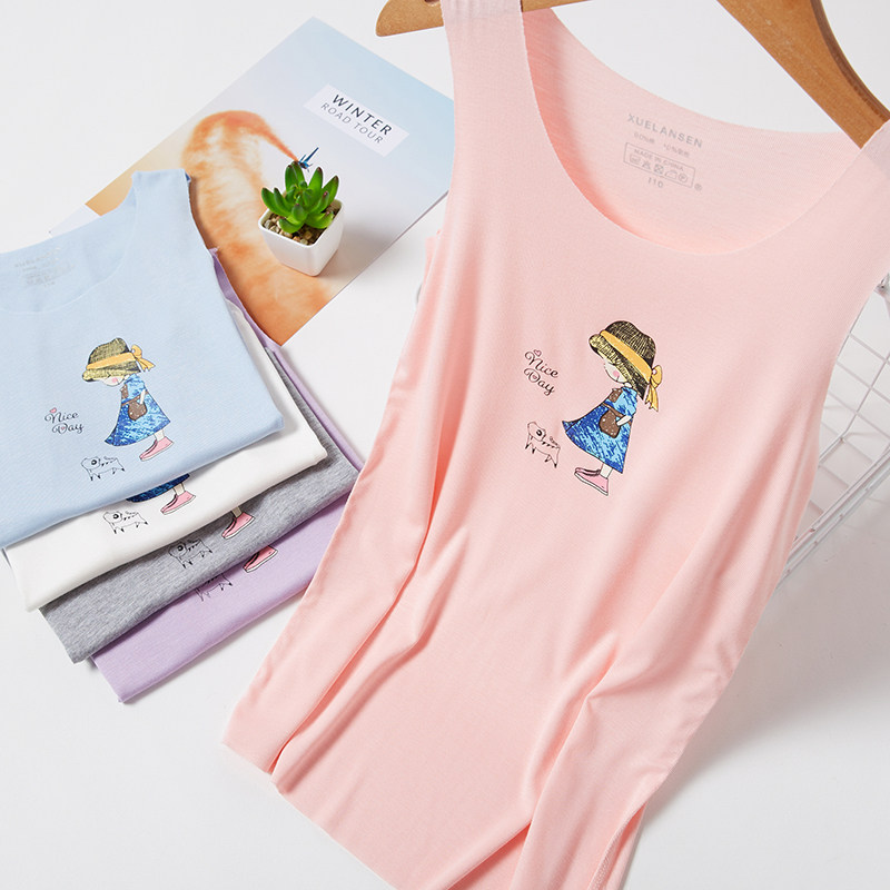 儿童莫代尔无痕睡裙超薄款夏季宝宝背心裙家居服女童公主睡裙女孩