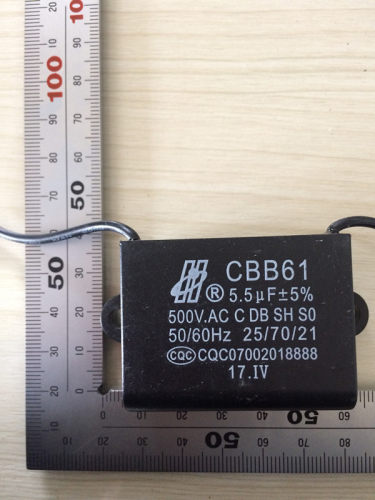 CBB61 500V5.5uf风扇吊扇壁扇风机空调电机启动电容器 耐用强劲