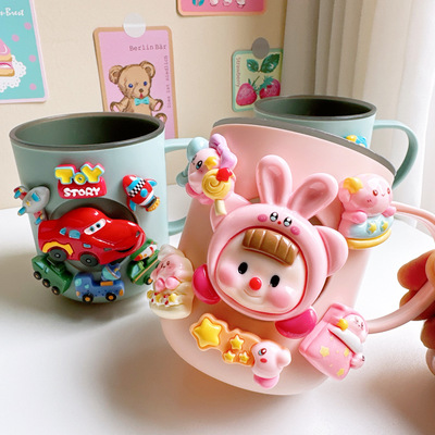 新款可爱卡通儿童洗漱杯塑料牙刷杯子学生情侣家用漱口杯宝宝牙杯