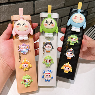 餐具盒蛋仔派对勺子叉筷子三件套小学生上学便当便捷餐具收纳盒男