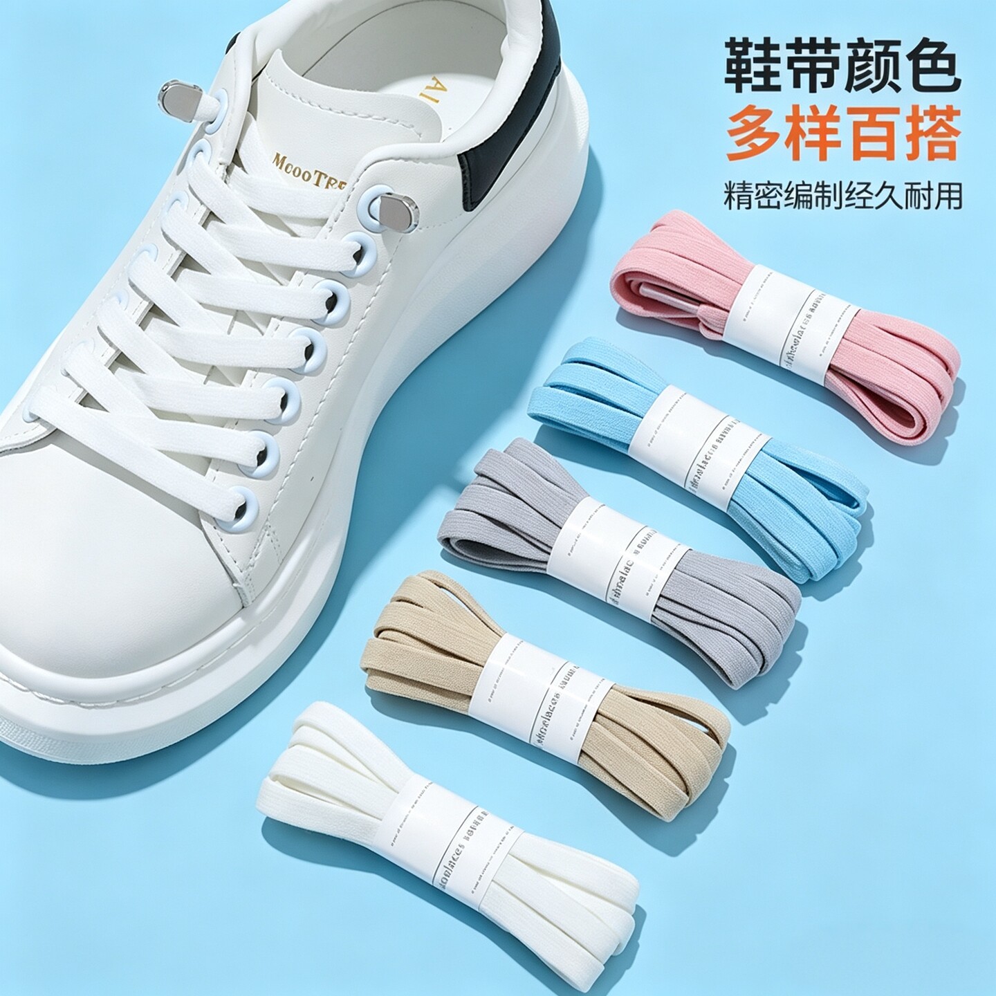 懒人免系松紧扁平免绑鞋扣鞋带绳