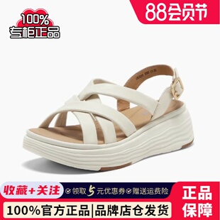 UDX25BL5 Bata罗马风凉鞋 女2025夏季 商场新款 羊皮镂空厚底复古凉鞋