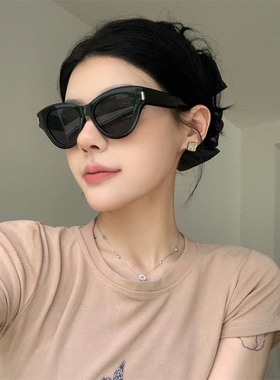 少女CEO复古猫眼墨镜女款大框方圆脸显瘦高级感防紫外线墨镜