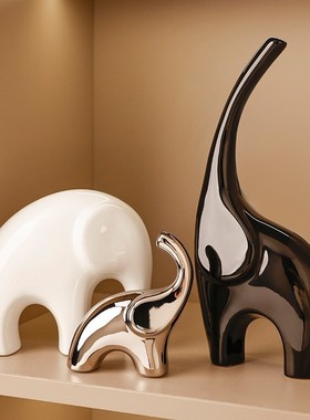 大象摆件轻奢高档家居电视柜酒柜装饰工艺品客厅现代办公室高级87