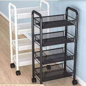 厨房置物架可移动小推车多层收纳储物架子落地多功能零食果蔬菜篮