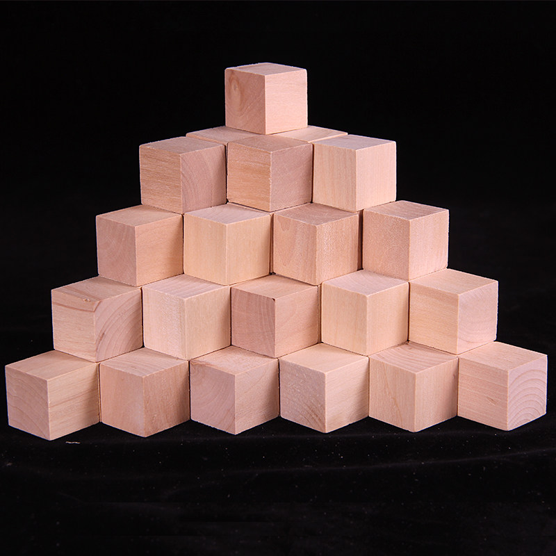 小学生正方体积木数学教具幼儿园方块儿童早教启蒙益智木制玩具