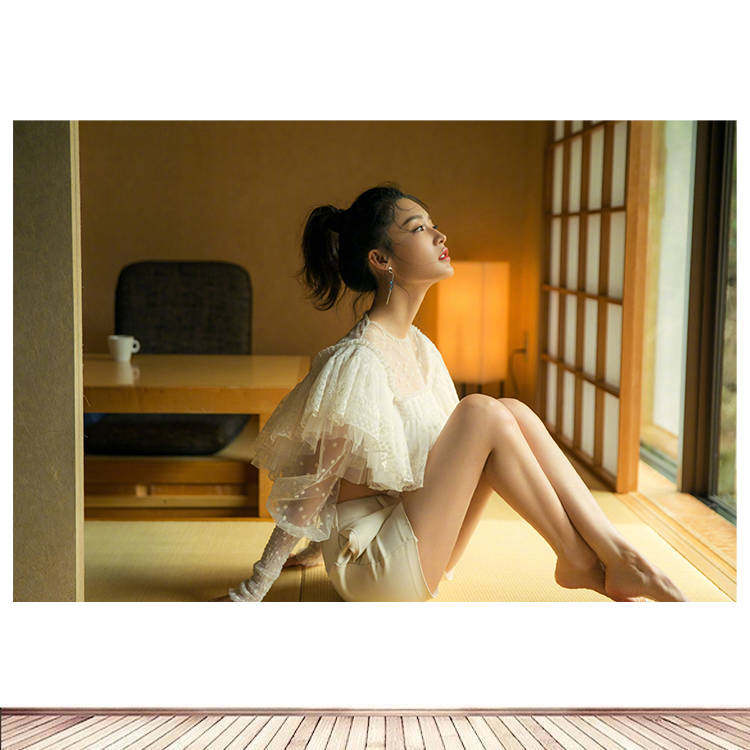 美人海报墙贴美女贴写真李沁定制卧室床头影视明星周边浴室装饰01