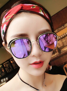 新款大框墨镜女潮太阳镜圆脸偏光镜时尚蛤蟆眼镜情侣款亏本清货