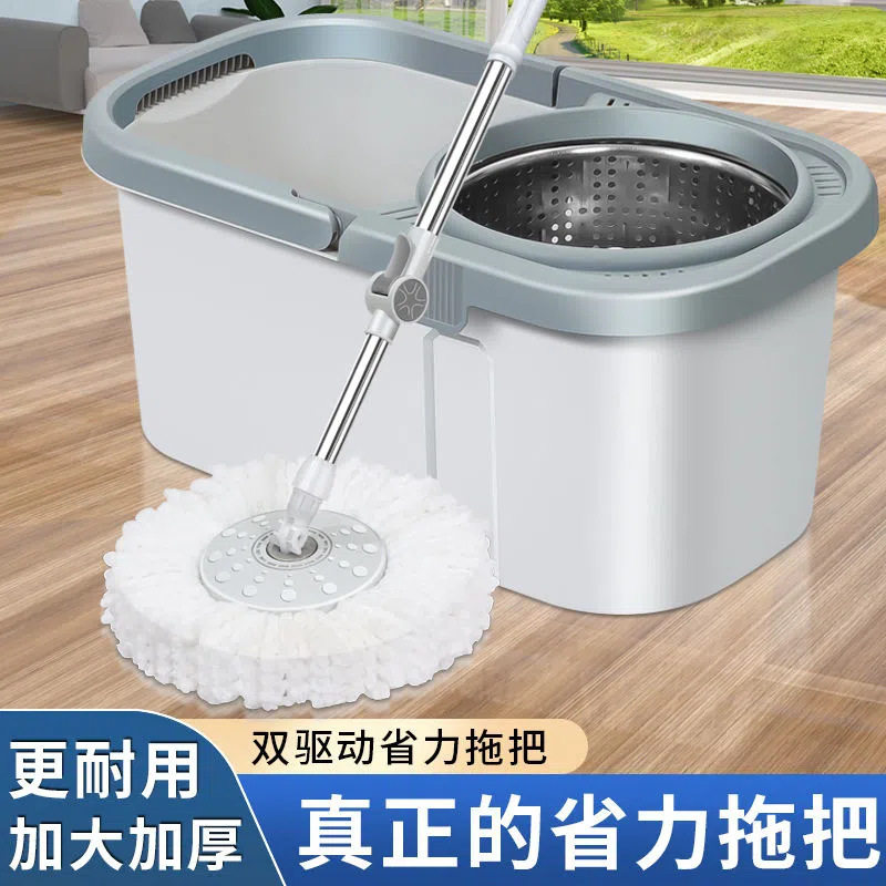 旋转拖把家用一拖净免手洗加厚单桶360度吸水拖地布懒人自动甩干