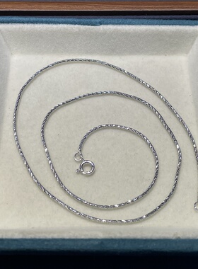 S925银镀铑白金波光粼粼闪星链项链新款时尚百搭锁骨链