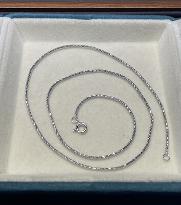 S925银镀铑白金波光粼粼闪星链项链新款时尚百搭锁骨链