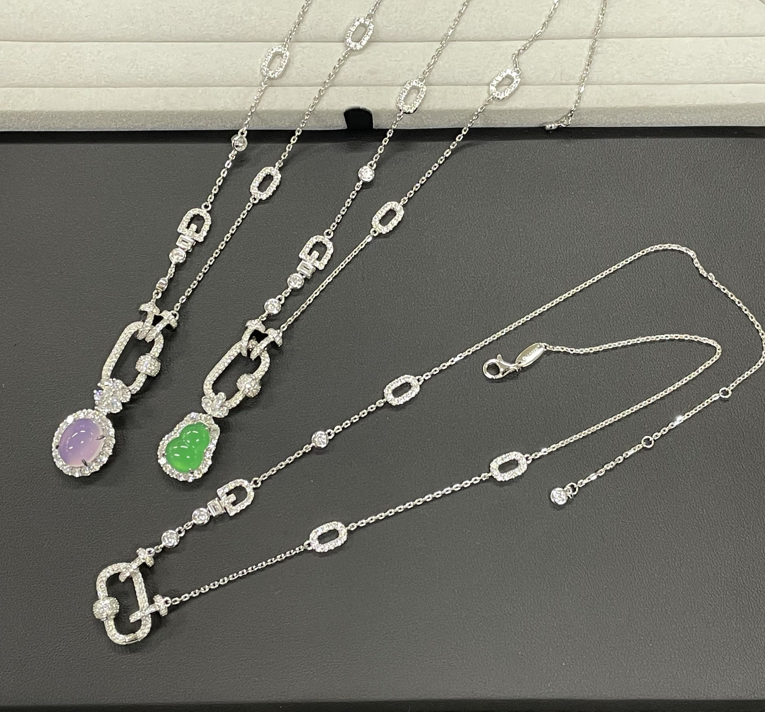 S925银意大利工艺精工版回形针扣链时尚百搭多功能翡翠链,饰品/流行首饰/时尚饰品新,项链,淘宝优惠券,粉丝福利购,淘宝优惠卷