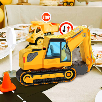 挖土机pinat装饰主题生日