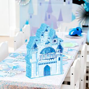 蓝色冰雪城堡皮纳塔圣诞节冬季主题儿童生日派对皮纳塔砸糖果道具