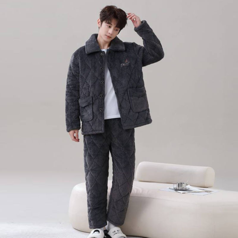 其才鸟暖糕绒棉衣时尚年青男款舒棉绒冬季新款睡衣保暖外穿家居服,女士内衣/男士内衣/家居服,睡袍/浴袍,淘宝优惠券,粉丝福利购,淘宝优惠卷