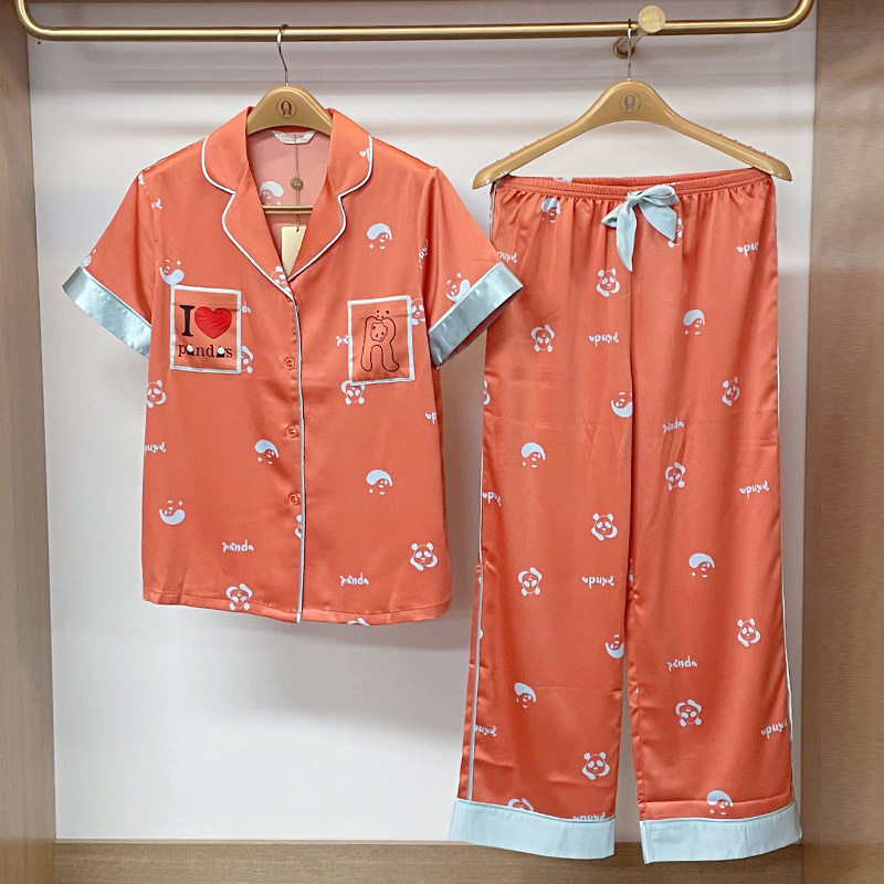 绮瑞女士夏季冰丝短袖长裤家居服