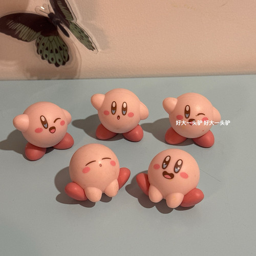 散货 可爱星之卡比公仔摆件桌面塑胶娃娃粉嫩魔王diy钥匙扣手机壳
