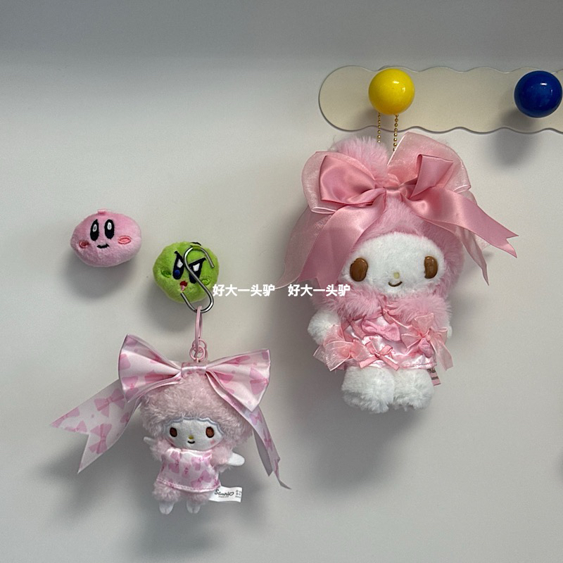软妹！粉嫩美乐蒂公仔大挂件 小羊蝴蝶结毛绒挂饰 三丽鸥可爱