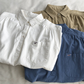 小剌绣棉织早秋休闲衬衫 女