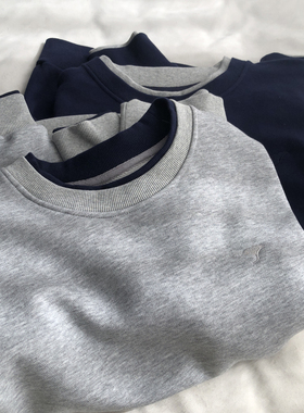 小剌绣’Jing致双层领棉毛圈休闲卫衣女套头长袖韩版上衣