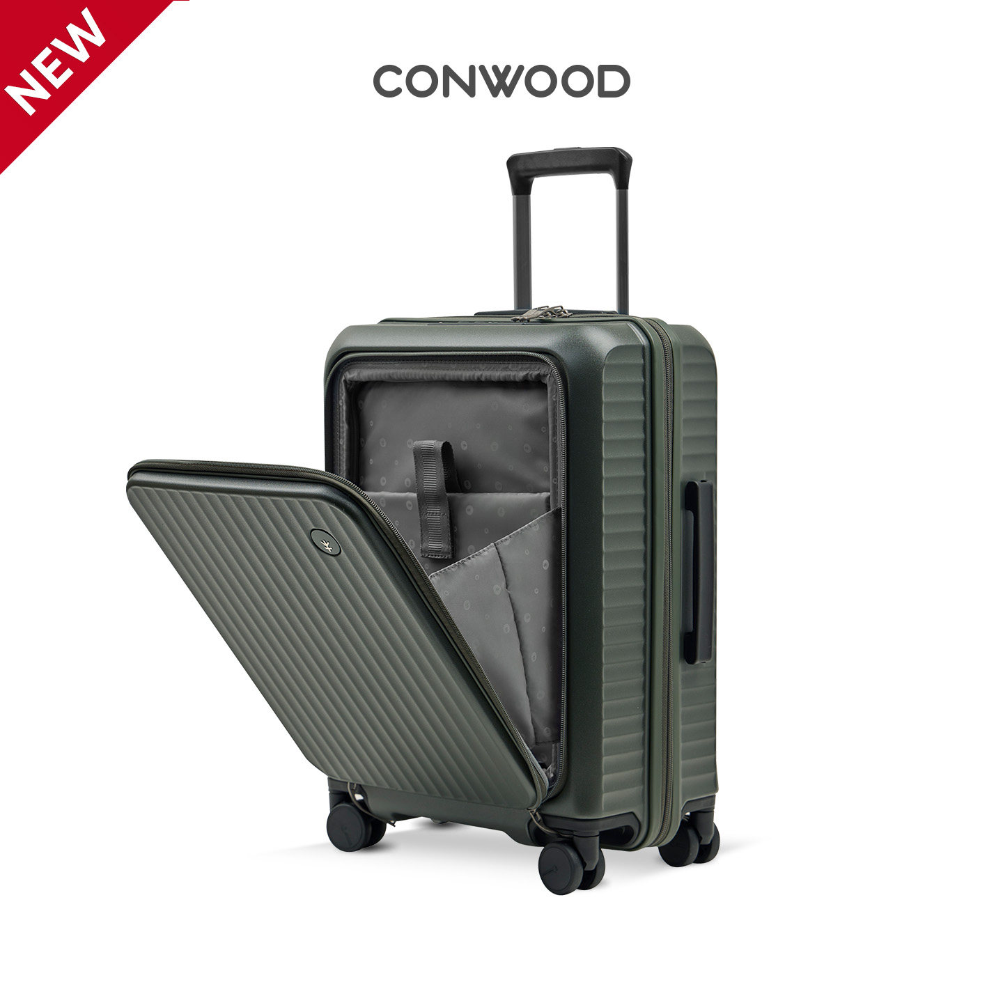 CONWOOD小木新款前开盖大容量旅行箱20寸登机箱前置开口拉杆箱女,箱包皮具/热销女包/男包,旅行箱,淘宝优惠券,粉丝福利购,淘宝优惠卷