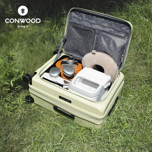 PC万向轮前开盖行李箱扩展前置