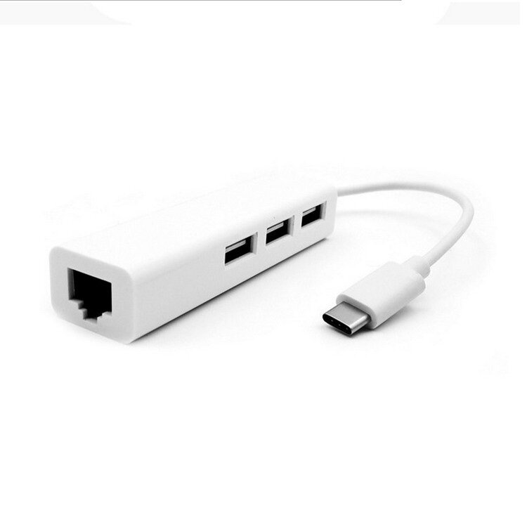 TYPE-C 100M 네트워크 카드 TYPE-C - RJ45 이더넷 카드[2.0USB 3포트 허브 허브 포함]
