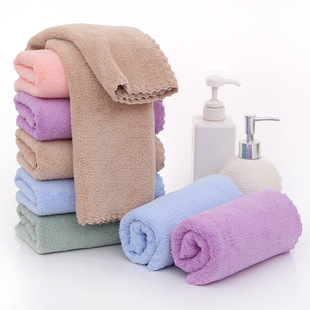 高阳毛巾厂珊瑚绒毛巾洗脸面巾健身房礼盒装情侣多色代发