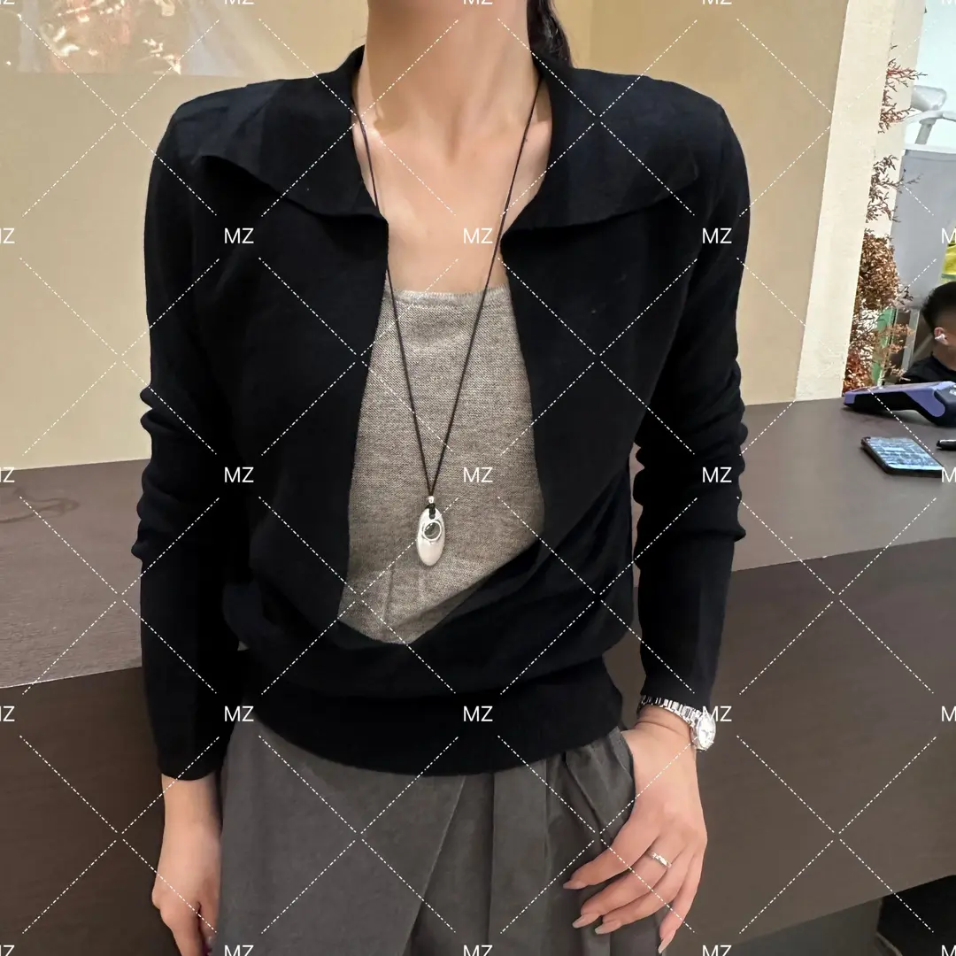GZ-秋季新款气质百搭款长袖设计感假两件上衣