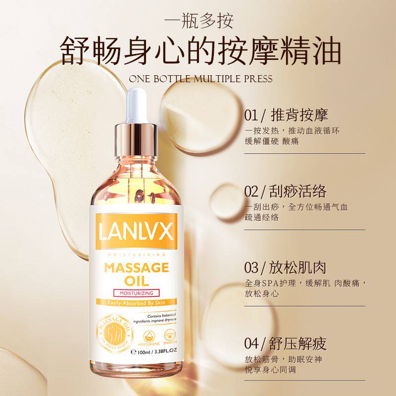 【英国进口】LANLVX玫瑰按摩精油可入口食用情侣润滑油私密处可用