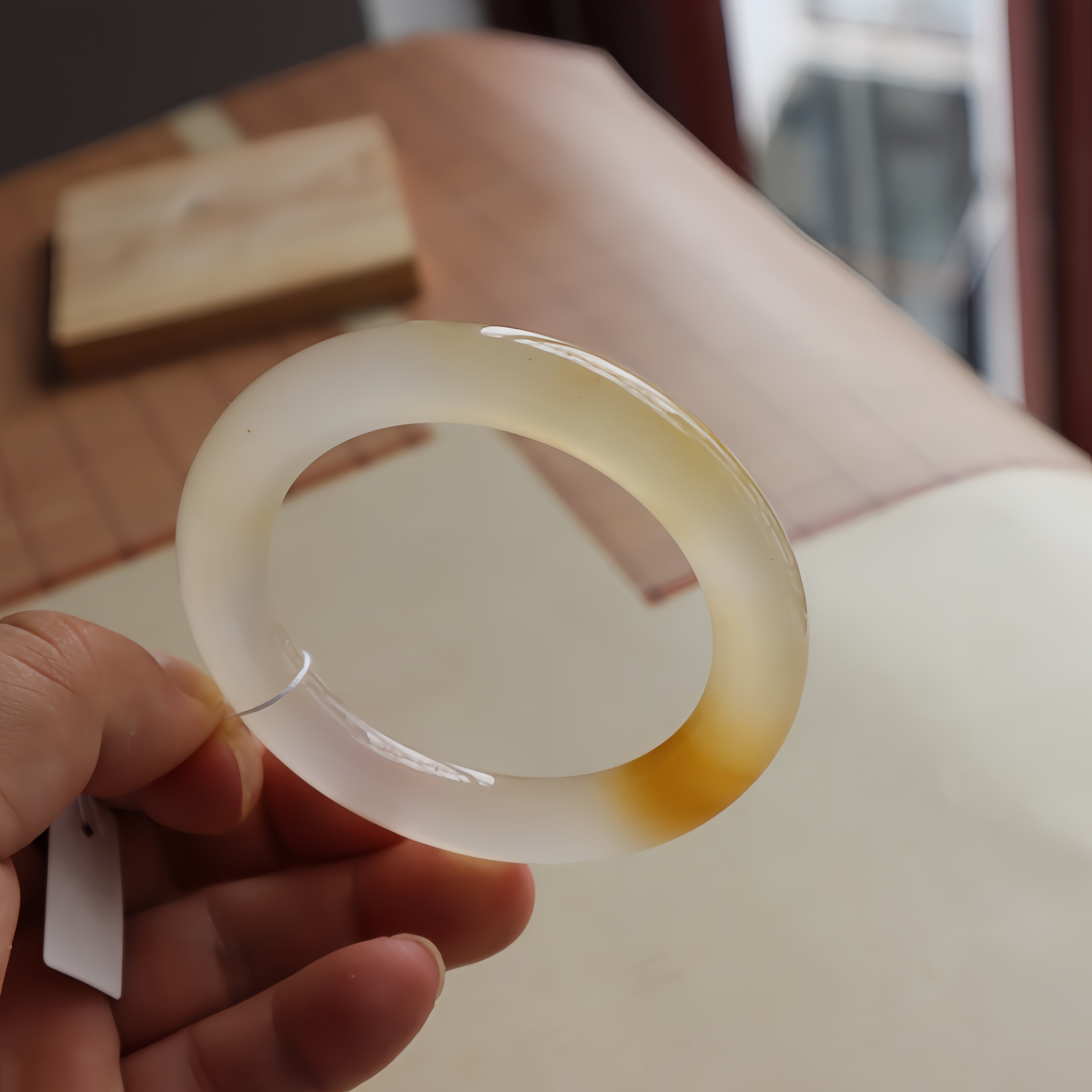 8大圈天然高冰种白冰玻璃种原色无优化缅甸水沫玉手镯饰品