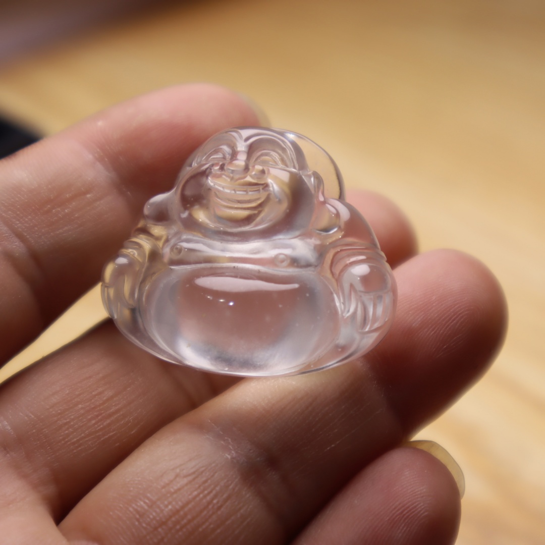 纯天然缅甸水沫玉坐佛弥勒佛小佛吊坠挂件小清新唯美女款手链时尚