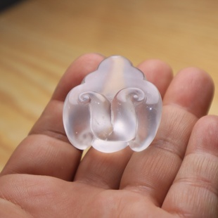 天然冰种缅甸水沫玉羊头吊坠挂件通用精美时尚把玩配饰玉石配件