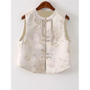 2025年春款国风新中式马甲显瘦女士马甲时尚气质高档倪妮同款上衣